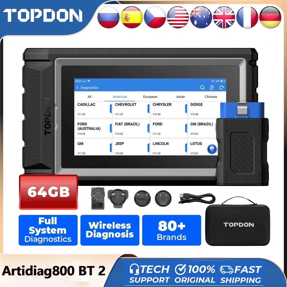 TOPDON ArtiDiag800 BT 2 Auto D - Topdon Tc001 Thermal Camera recensie en prijs
