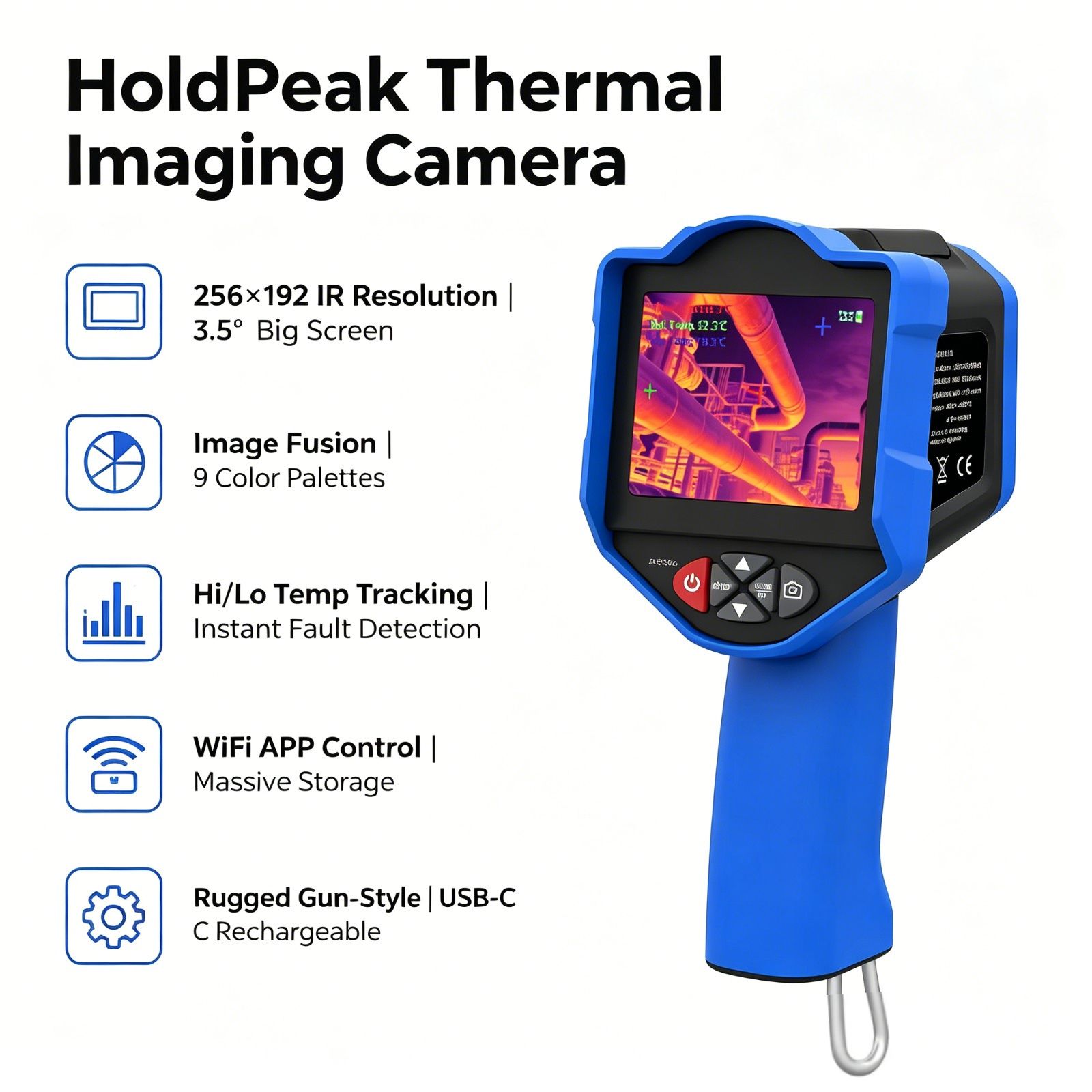 HoldPeak Thermische Beeldcamer - Thermal Imaging Camera 256X192 recensie en prijs